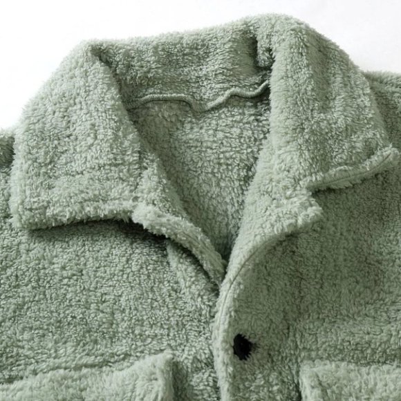 Green Mens Teddy Jacket - Picture 5 of 7